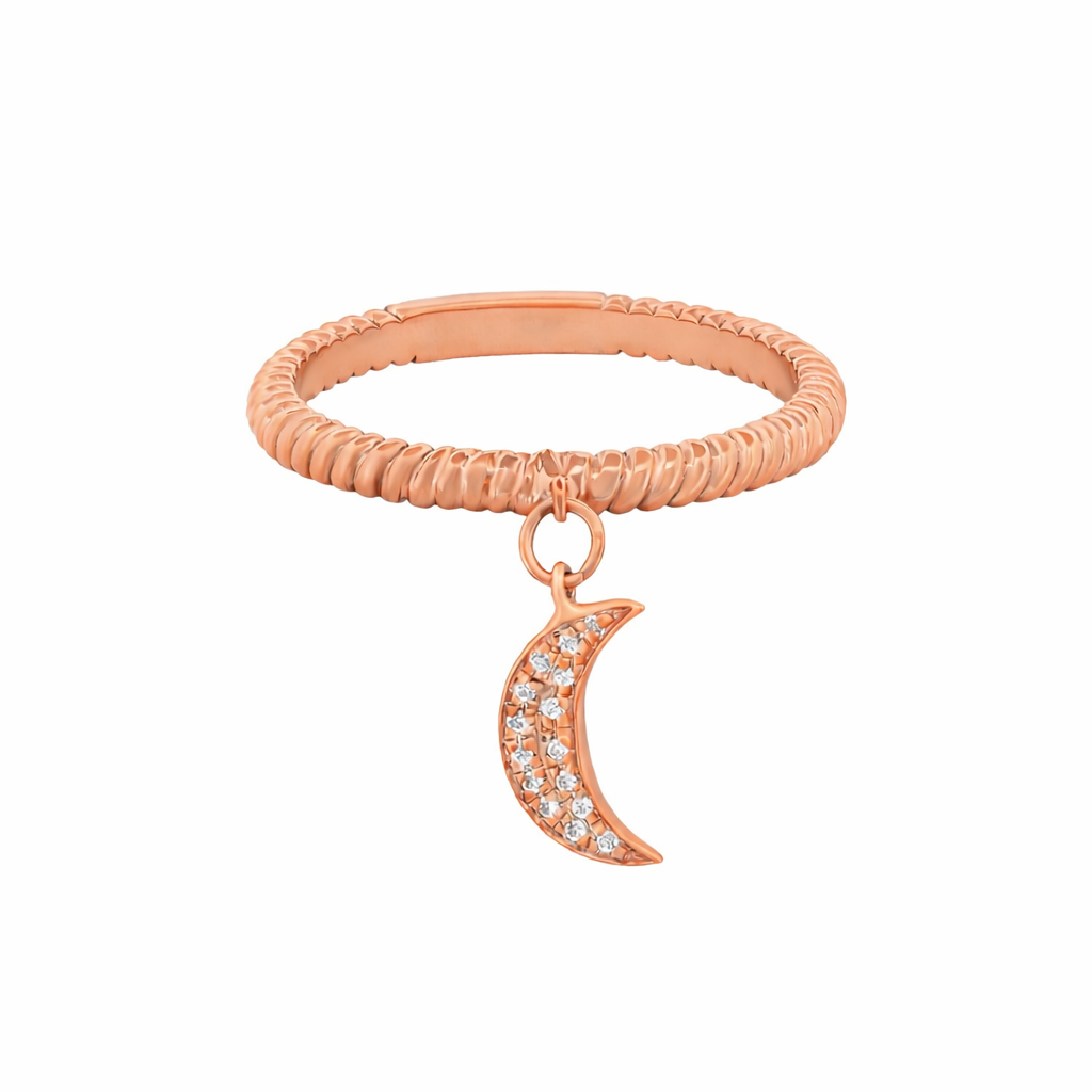 Twist Moon Ring
