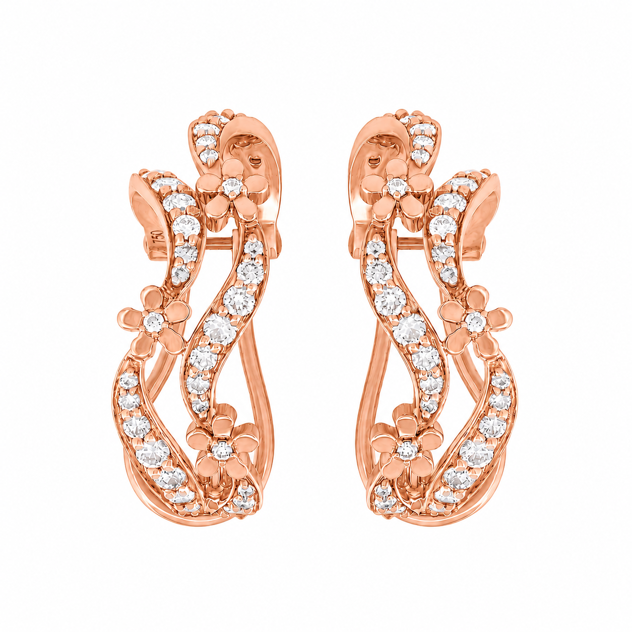 Eternal waves hoop earrings