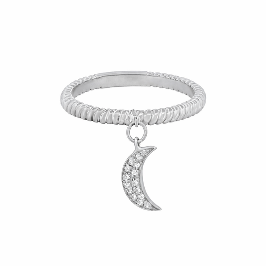 Twist Moon Ring