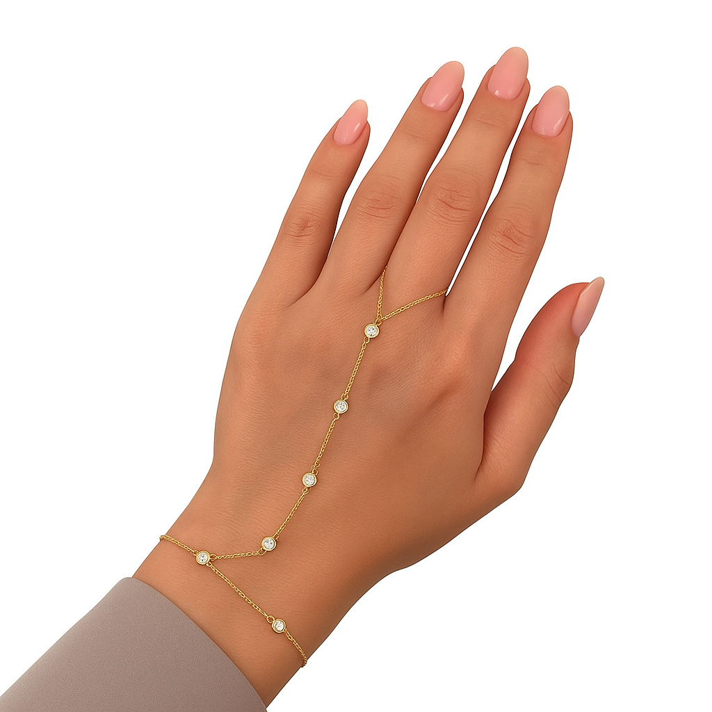 Hand Chain Metal 7 Dots Hand Chain – Lorina Jewel