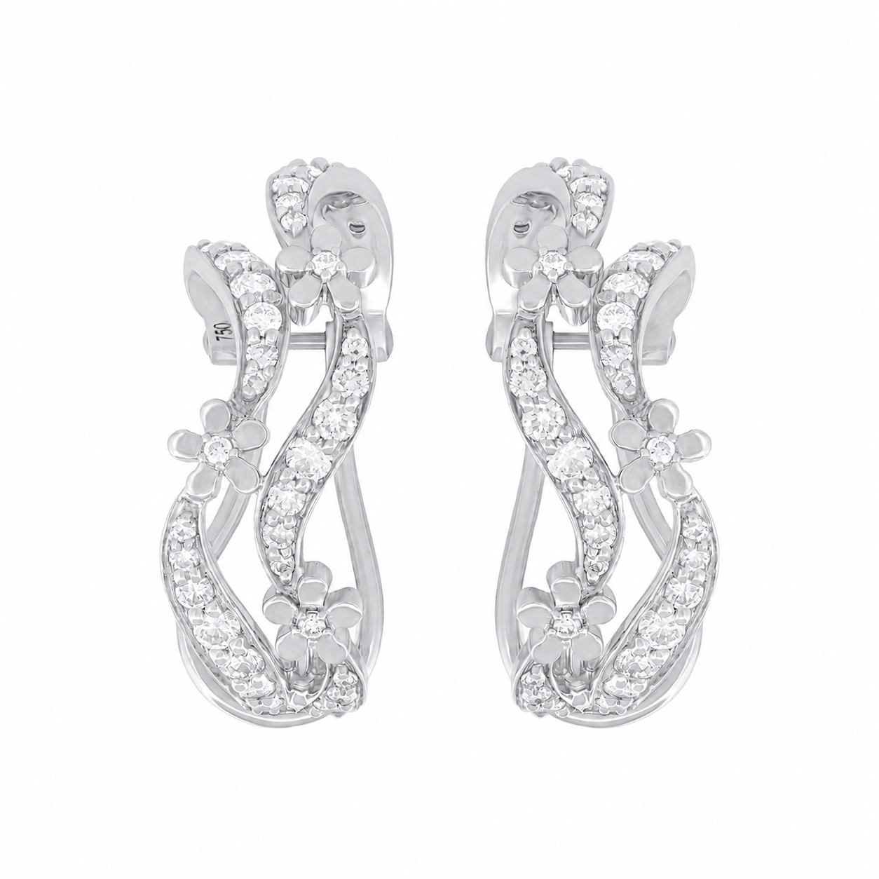 Eternal waves hoop earrings