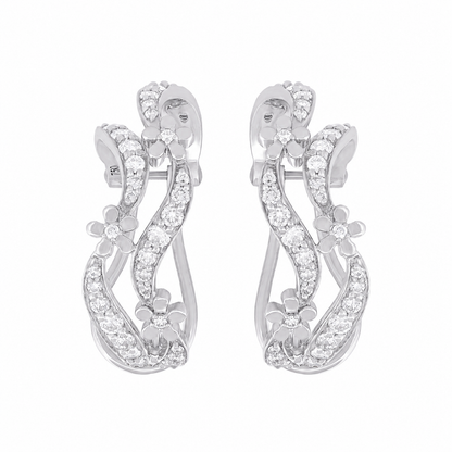Eternal waves hoop earrings