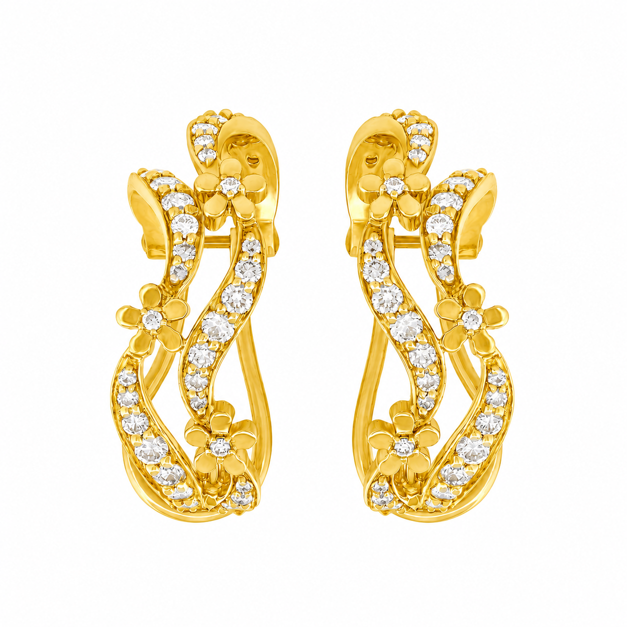 Eternal waves hoop earrings