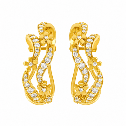 Eternal waves hoop earrings