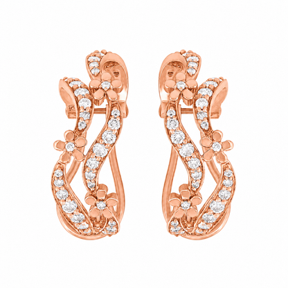 Eternal waves hoop earrings