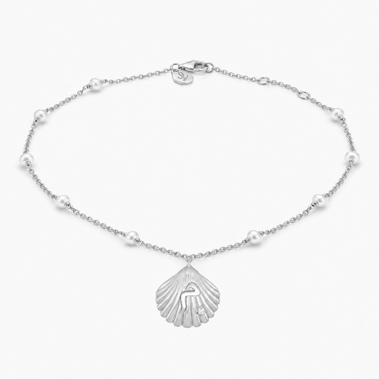 Shell pearl anklet