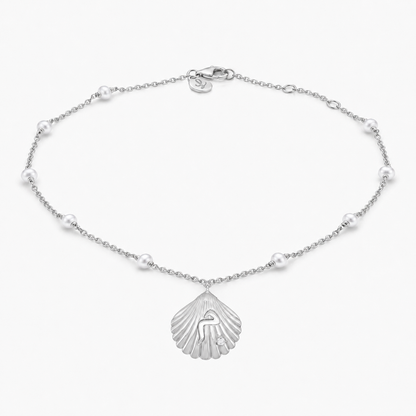 Shell pearl anklet