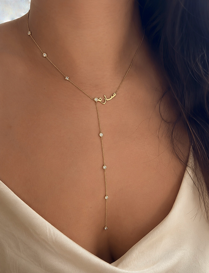 Drop dot necklace