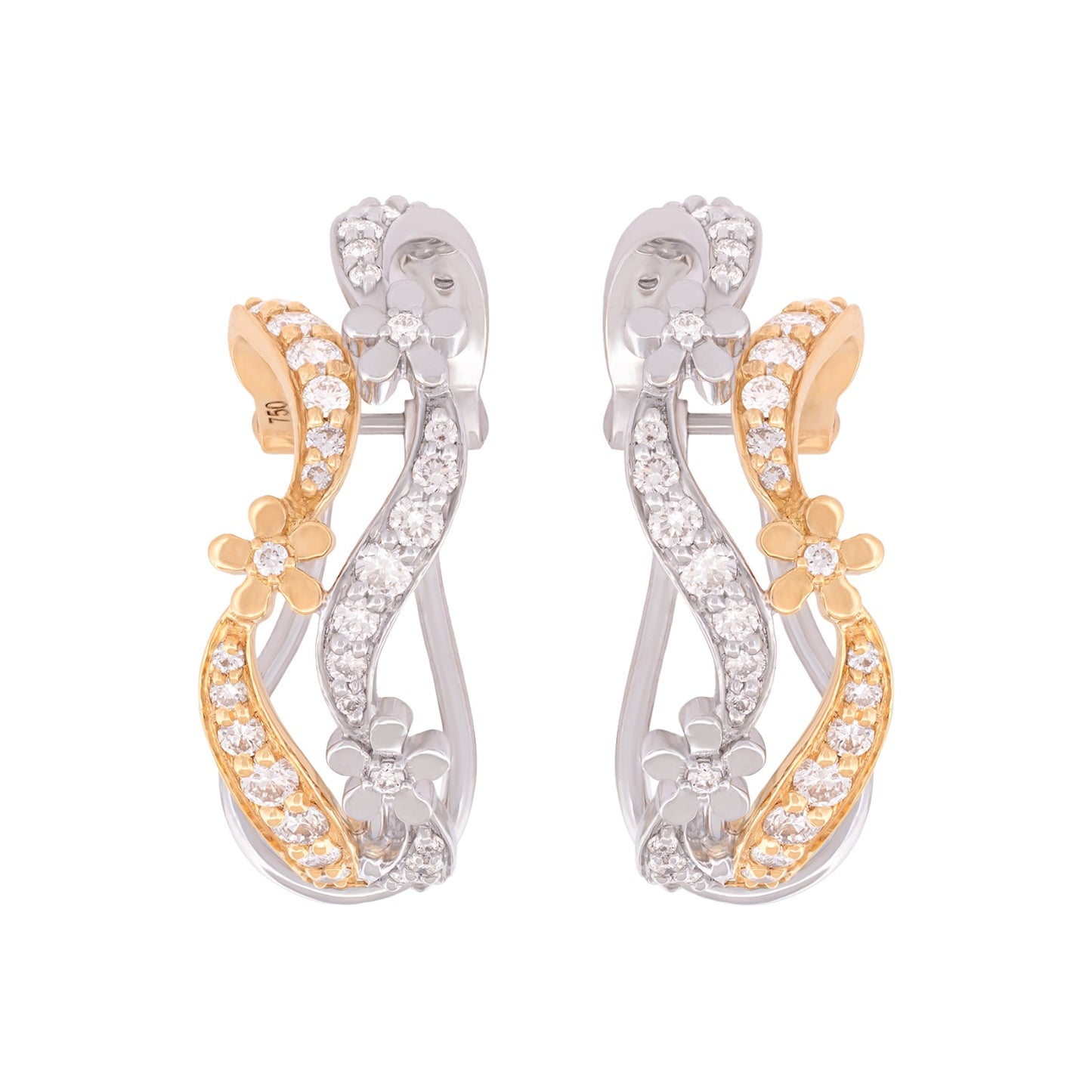 Eternal waves hoop earrings