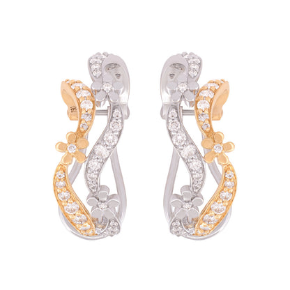 Eternal waves hoop earrings