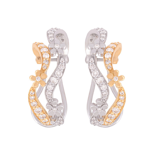 Eternal waves hoop earrings