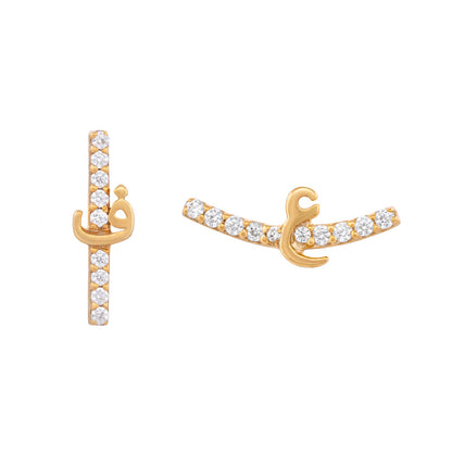 Sparkling Letter studs