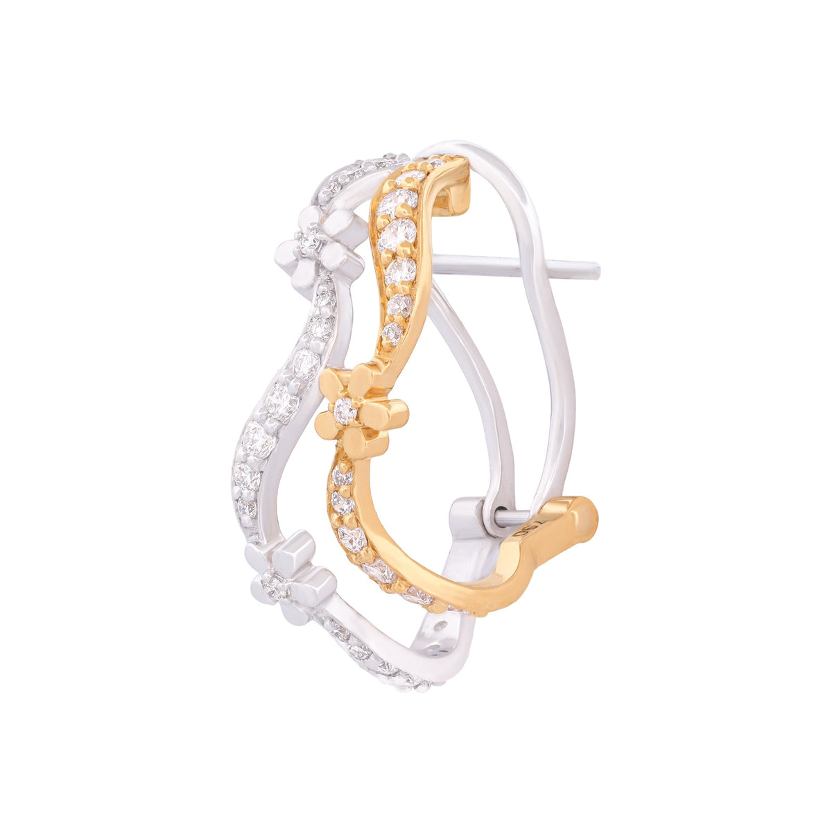 Eternal waves hoop earrings