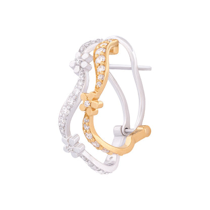 Eternal waves hoop earrings